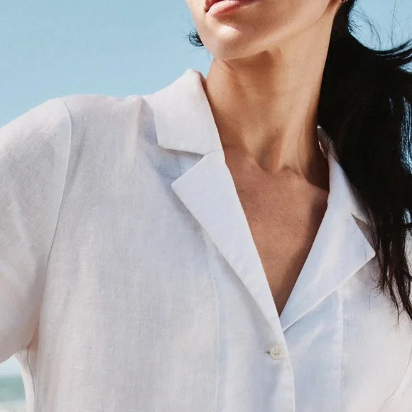 Quince 100% European Linen Short Sleeve Shirt - Picture 7 of 13